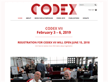 Tablet Screenshot of codexfoundation.org